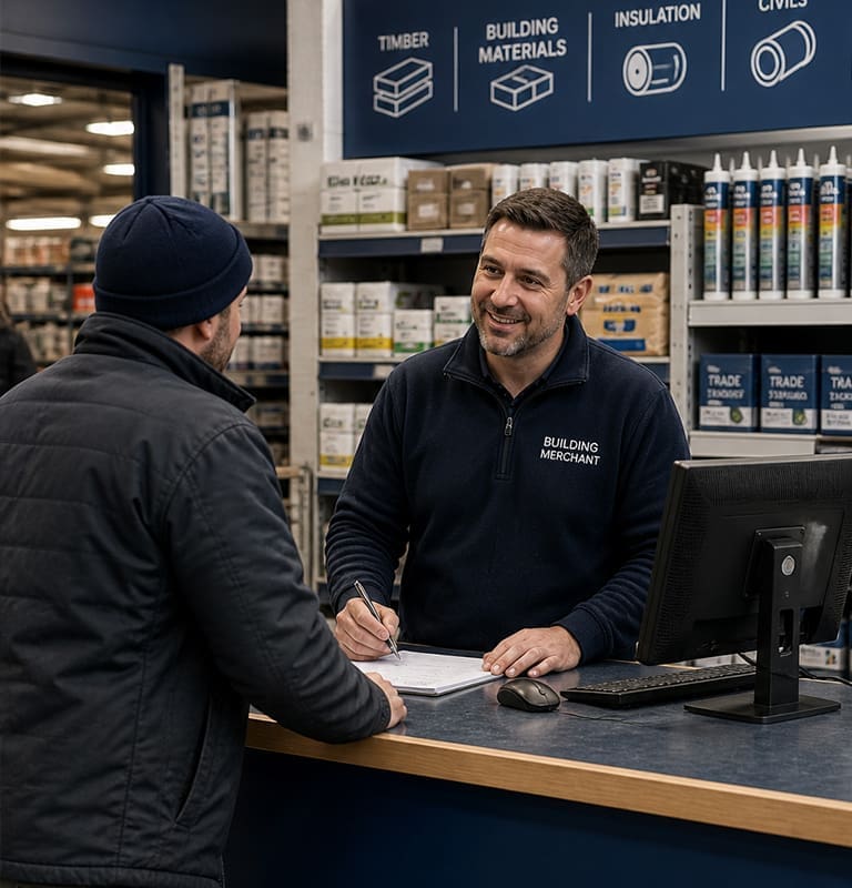UK builders merchant and trade counter sales recruitment